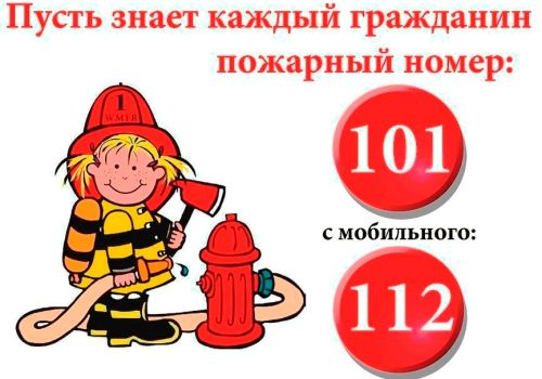 ТЕЛЕФОН ПОЖАРНОЙ  ОХРАНЫ – 101