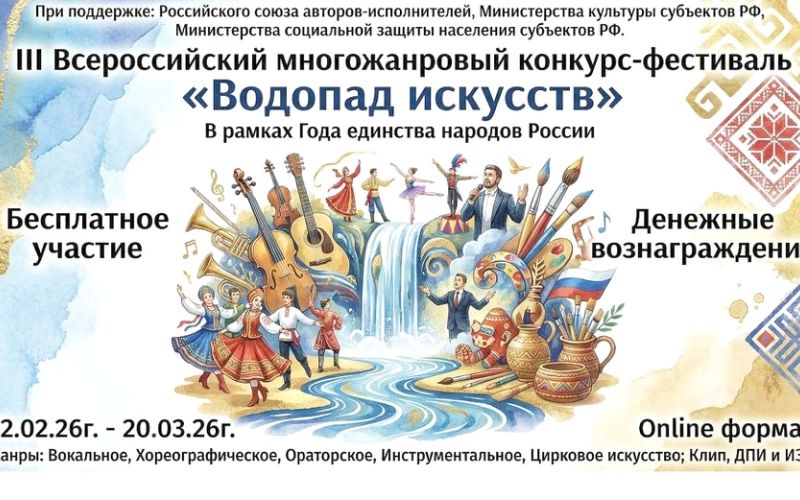 КОНКУРС-ФЕСТИВАЛЬ «ВОДОПАД ИСКУССТВ» (6+)